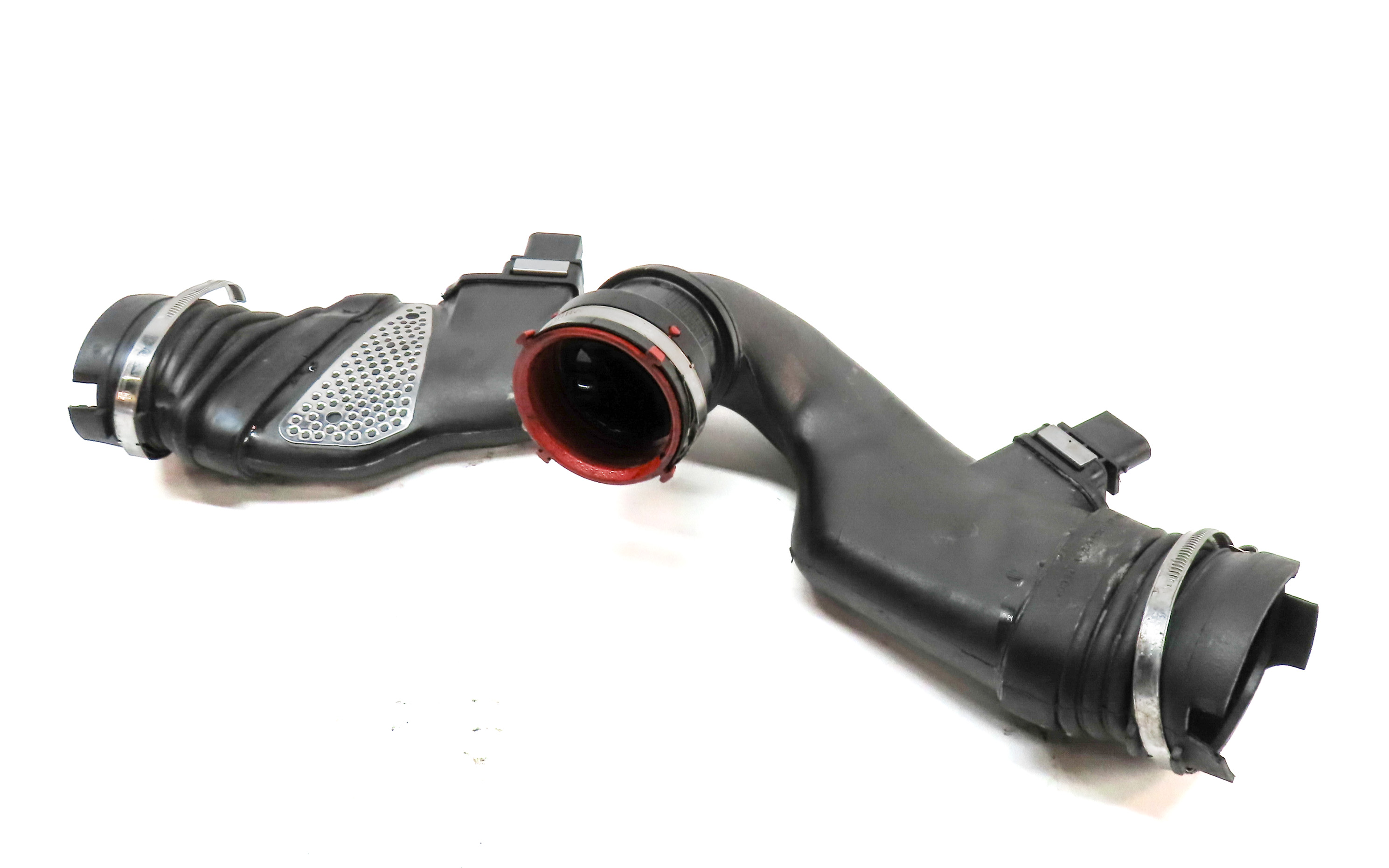 12 MERCEDES E350 (W212) 3.0L DIESEL (OM642) ENGINE AIR INTAKE PIPE w/MAF SENSORS — exact item pictured